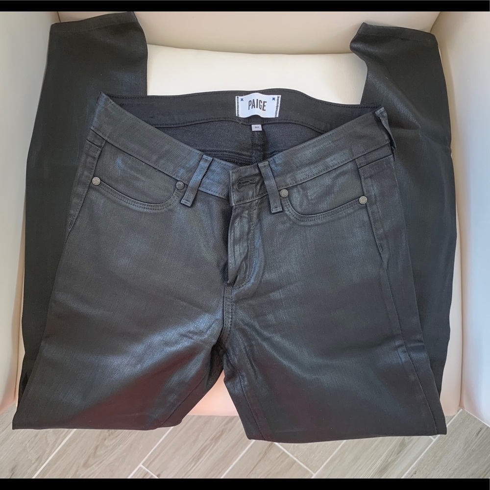 PAIGE ankle black costed jeans